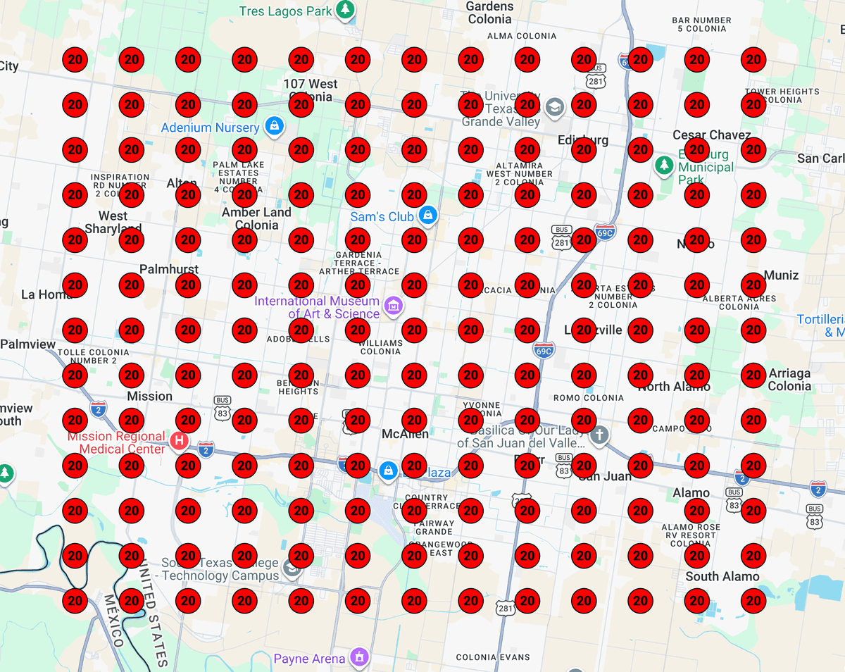 Local map ranking — before